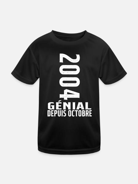 Génial(e) Depuis Octobre 2004 - T-shirt sport Enfant - noir - Devant