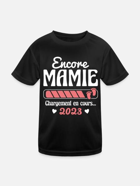 Encore Mamie En 2023 Cadeau Future Grand-mère - T-shirt sport Enfant - noir - Devant