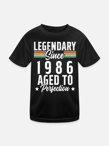 Legendary Since 1986 Cadeau D'anniversaire - T-shirt sport Enfant - noir - Devant