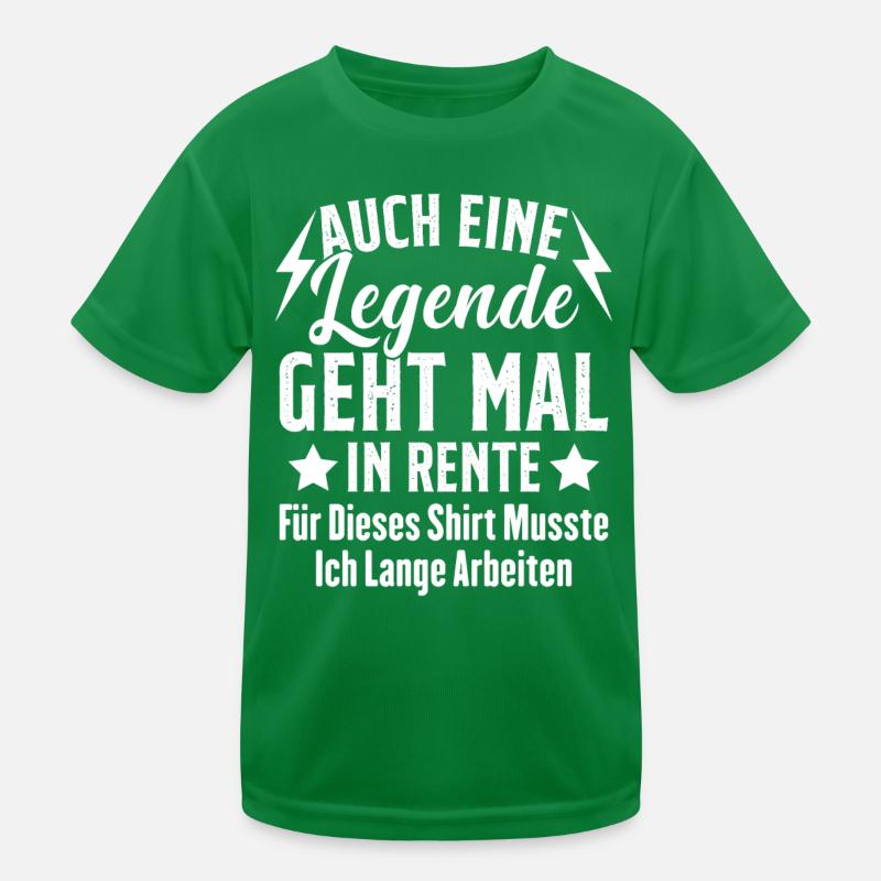 A Legend Retires Funny Pensioner Kids Functional T-Shirt
