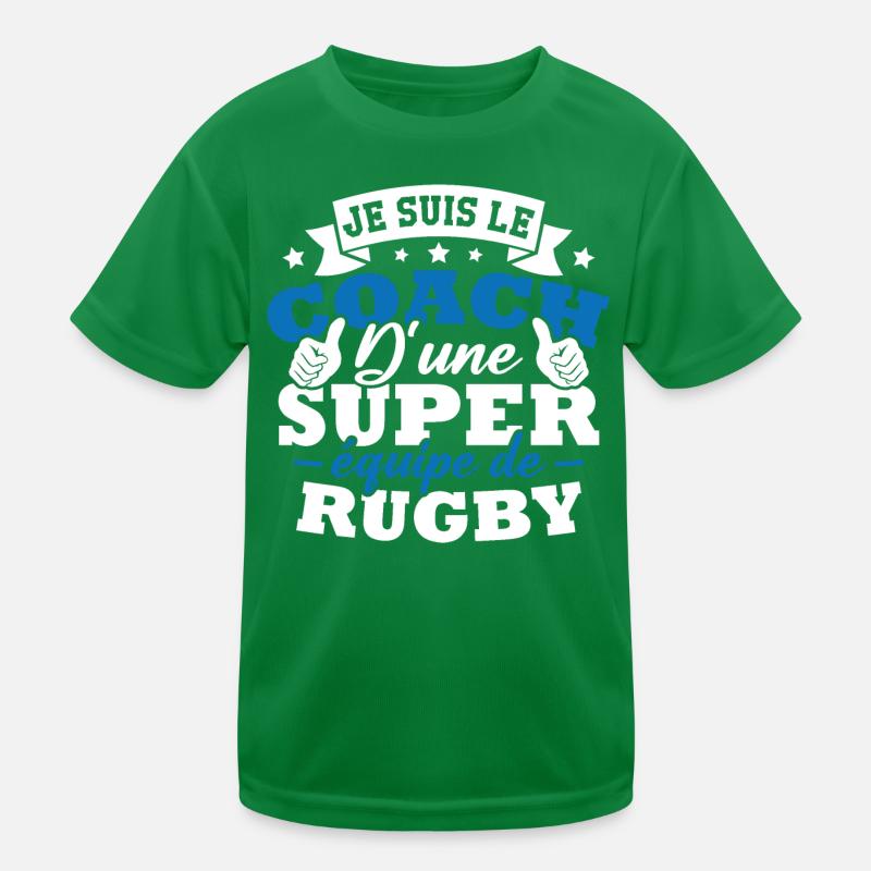Je suis le coach d une super équipe de rugby T-shirt sport Enfant