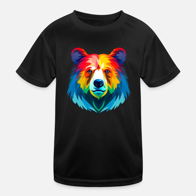 bunter Bär Kinder Funktions-T-Shirt