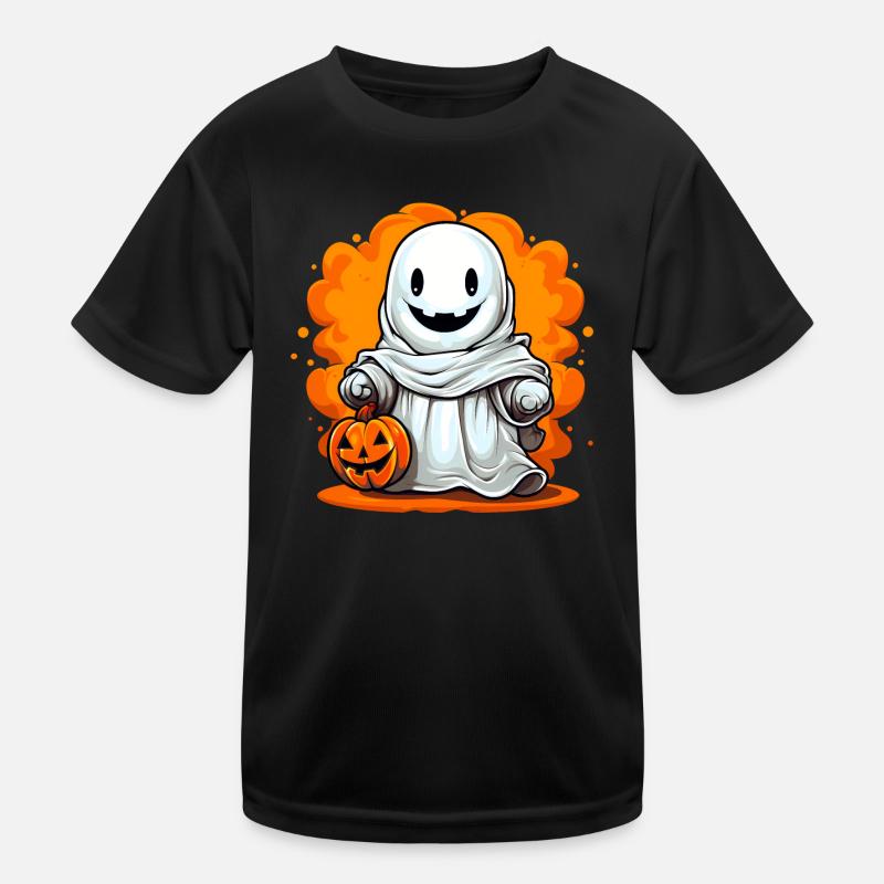 Süßer Halloween Geist mit Kürbis Kinder Funktions-T-Shirt