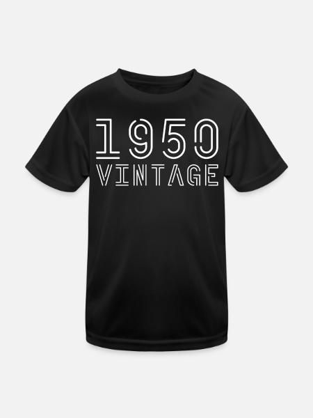 1950 vintage vintage années 1950 anniversaire années 1950 rétro - T-shirt sport Enfant - noir - Devant