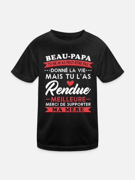 Hübscher Vater hat das Leben nicht geschenkt, aber es wurde besser - Kinder Funktions-T-Shirt - Schwarz - Vorne