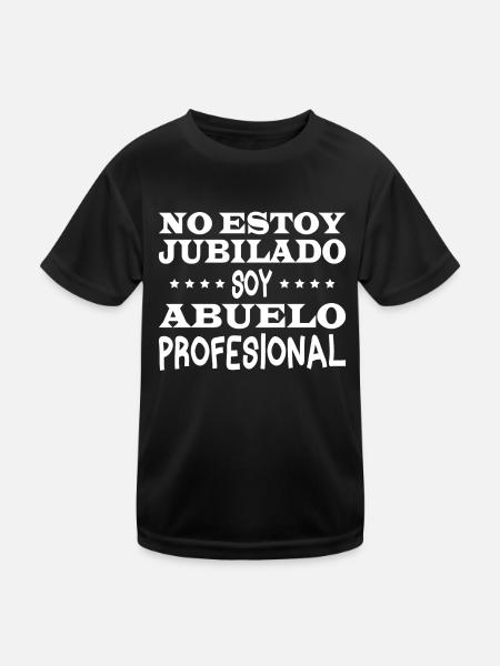 I'm not retired, I'm a professional grandfather - Kids Functional T-Shirt - black - Front