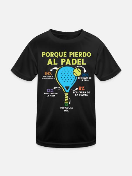 Why I Lose Padel Sportsman Sportsmen - Kids Functional T-Shirt - black - Front