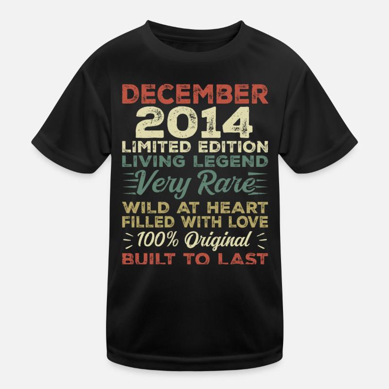Décembre 2014 - Anniversaire Décembre 2014 année T-shirt sport Enfant