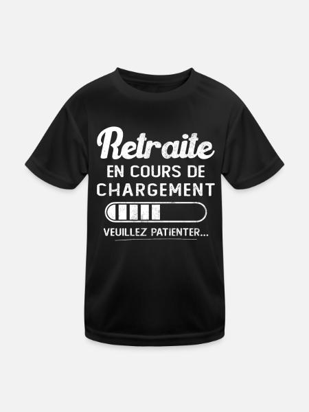 Retreat wird geladen, bitte warten - Kinder Funktions-T-Shirt - Schwarz - Vorne