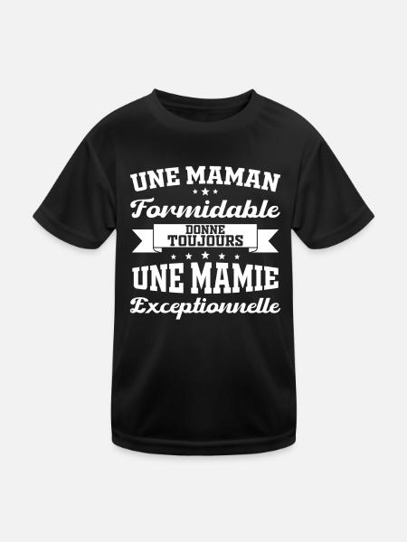 Gift for Grandma - An Exceptional Granny - Kids Functional T-Shirt - black - Front