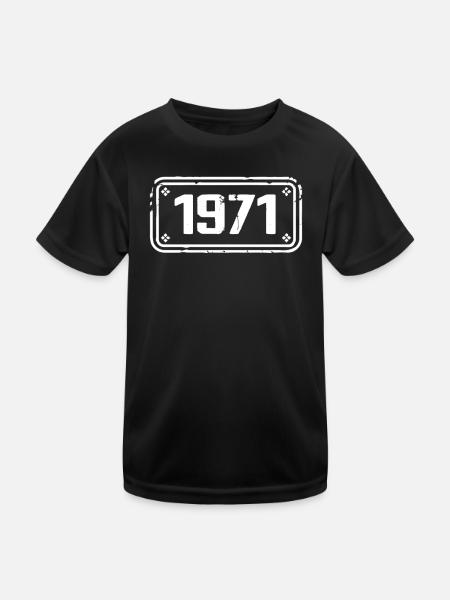 1971 Cadeau 1971 vintage 1971 limited edition 1971 - Kinder Funktions-T-Shirt - Schwarz - Vorne
