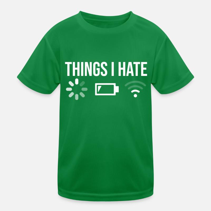 Things I Hate Gamer Programmierer lustig Geschenk Kinder Funktions-T-Shirt