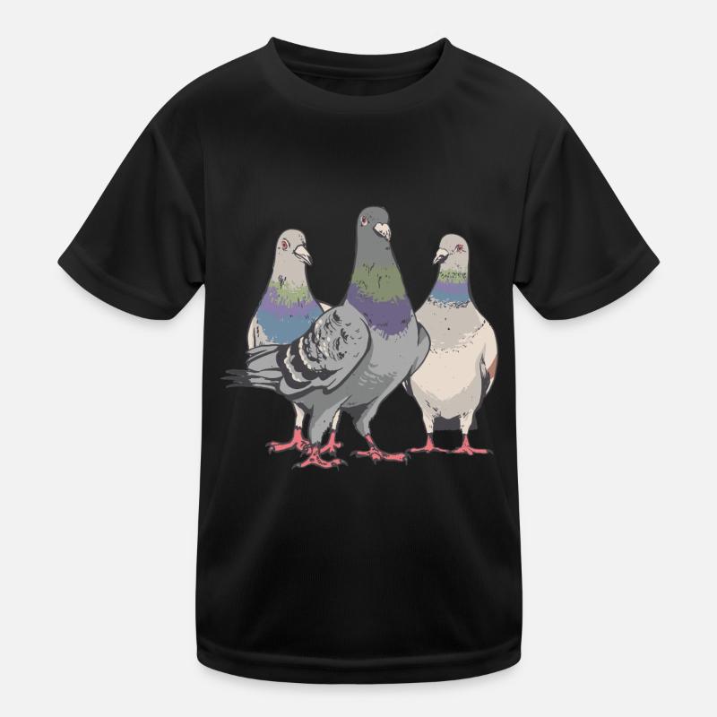 Taube Taubenzüchter Brieftauben Vögel Taubenzucht - Kinder Funktions-T-Shirt - Schwarz