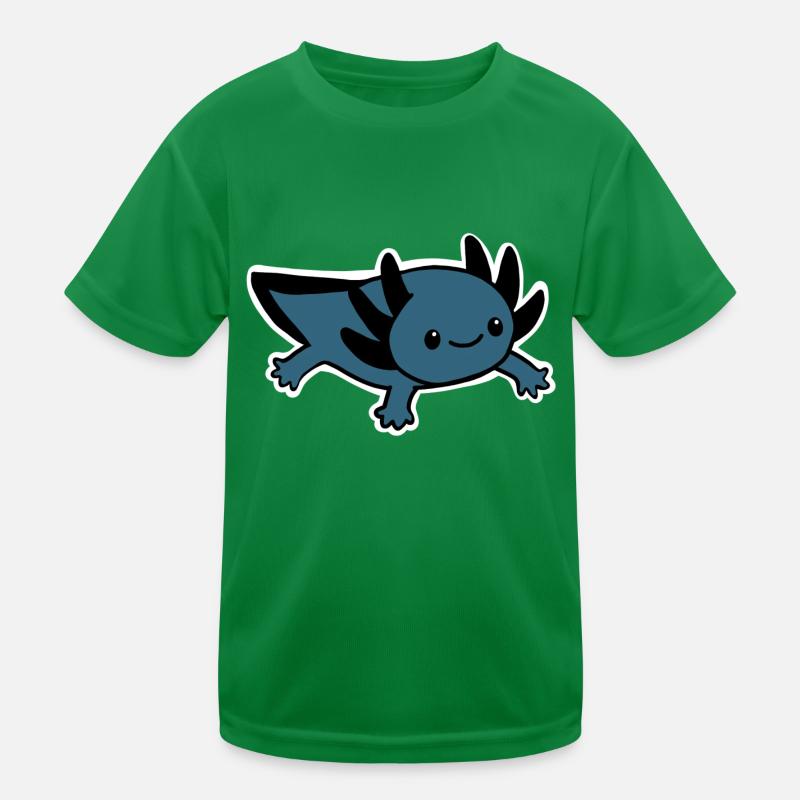 Axolotl dark blue Kids Functional T-Shirt