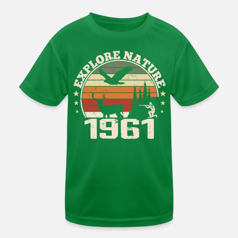 1961 Classic Hunter Anniversary Gift Kids Functional T-Shirt