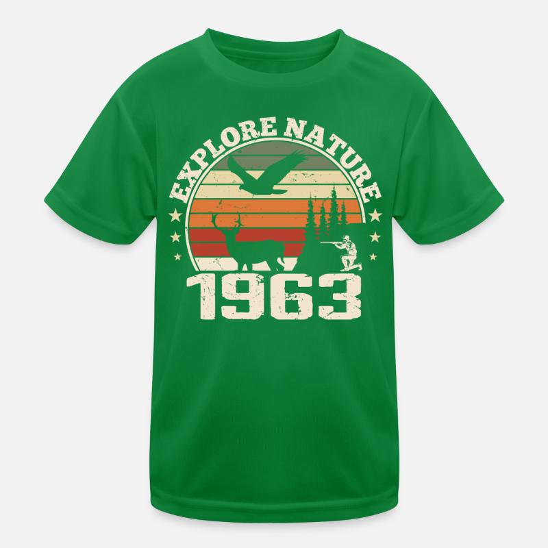 1963 Classic Hunter Anniversary Gift Kids Functional T-Shirt