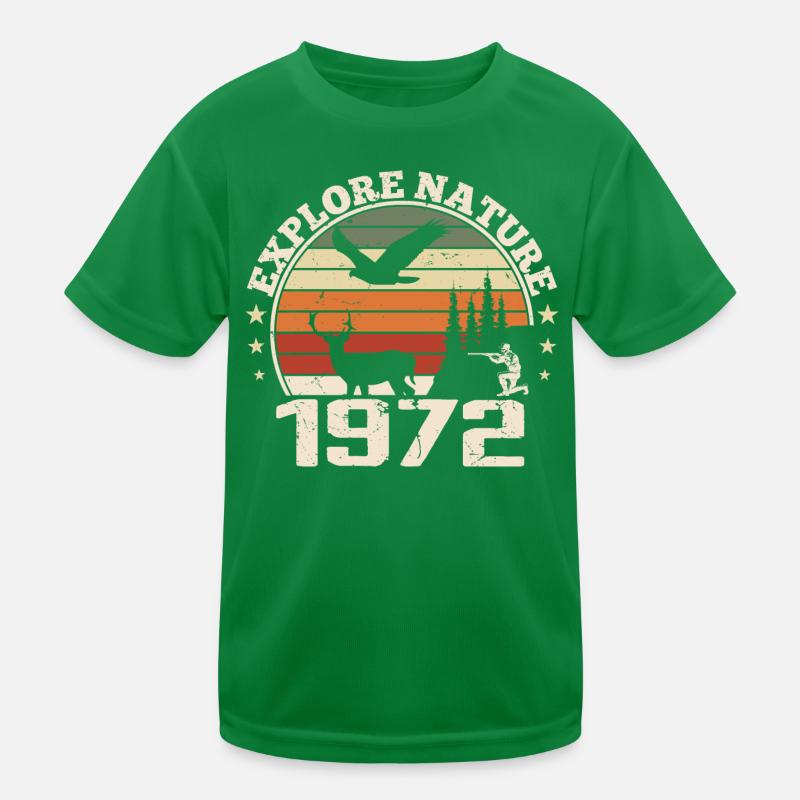 1972 Classic Hunter Anniversary Gift 1972 Kids Functional T-Shirt