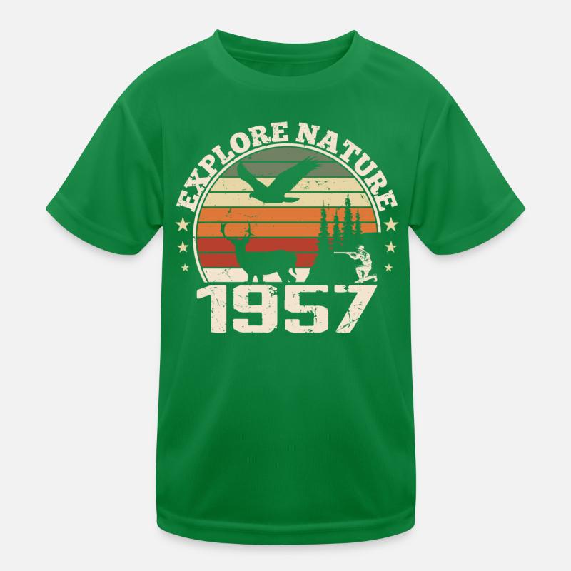 1957 Classic Hunter Anniversary Gift 1957 Kids Functional T-Shirt