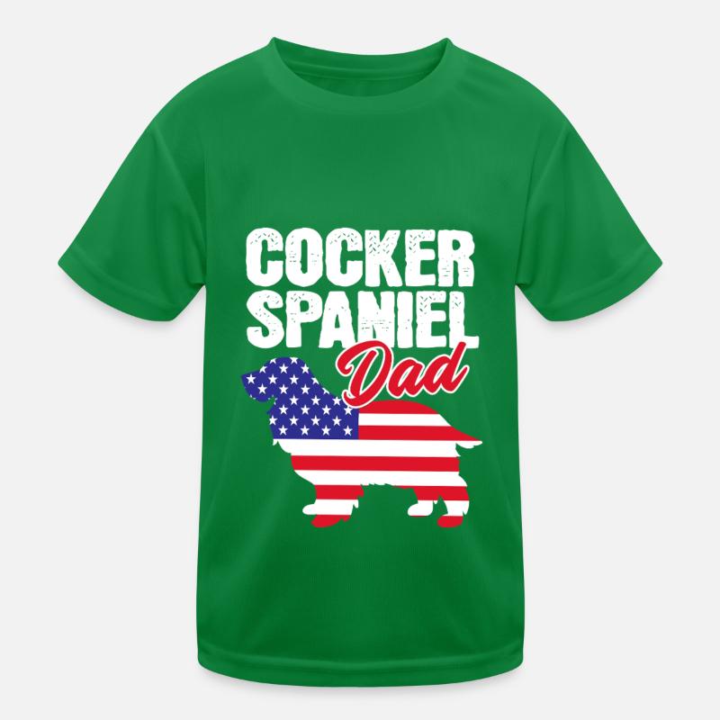 Cocker Spaniel Father Kids Functional T-Shirt