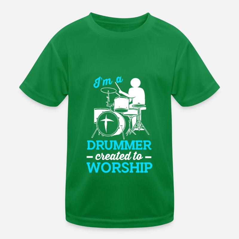 Drumsticks Drums Drummers Kids Functional T-Shirt