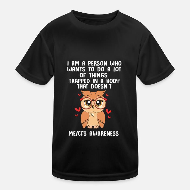 ME CFS - Kinder Funktions-T-Shirt - Schwarz