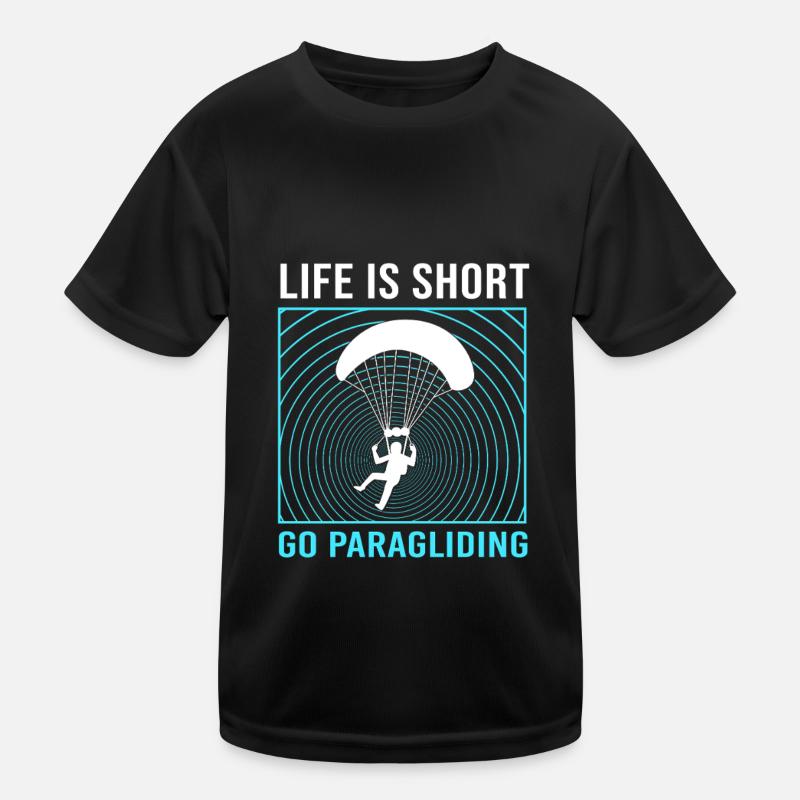Skydive Paragliding Kids Functional T-Shirt