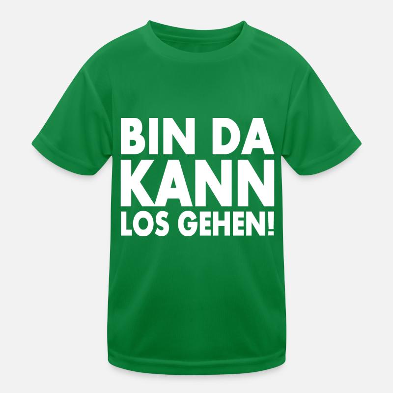 Bin da kann losgehen Kinder Funktions-T-Shirt