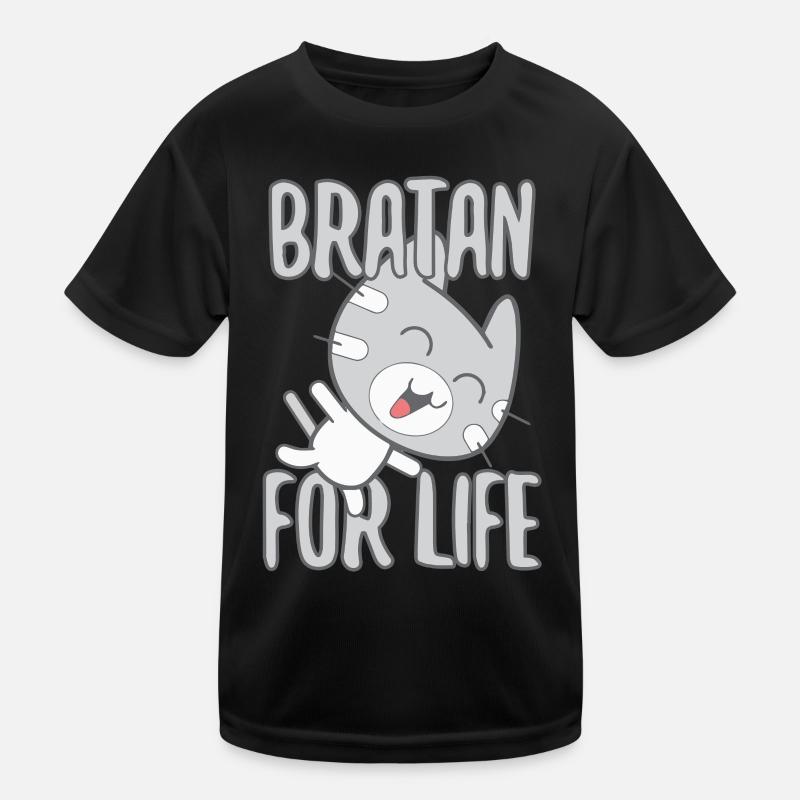 Bratan Cat Cat Grey Cadeau T-shirt sport Enfant