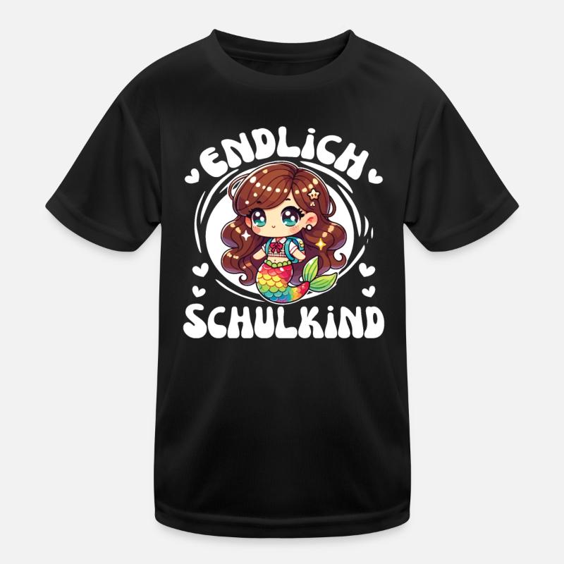 Enfin écolier mignonne sirène à la T-shirt sport Enfant