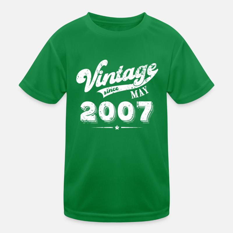 Vintage since May 2007 Birthday Gift Kids Functional T-Shirt