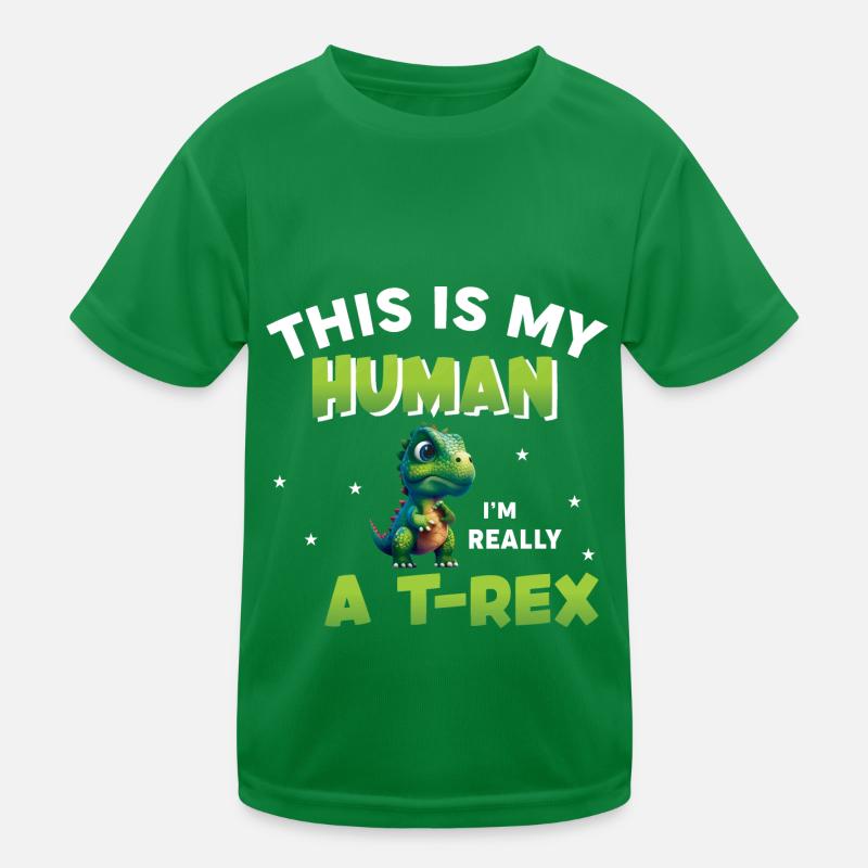 Actually, I'm a T-Rex Kids Functional T-Shirt
