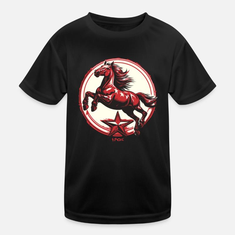 Røde Stjerne propagandahest Funktionsshirt til børn