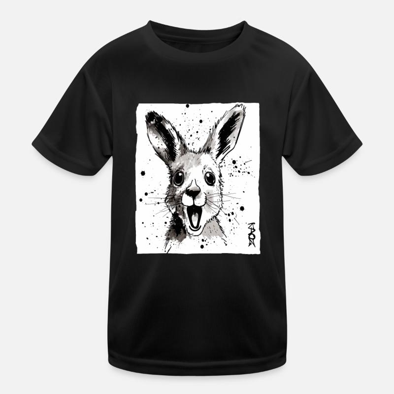 Tinte und Känguru Kinder Funktions-T-Shirt