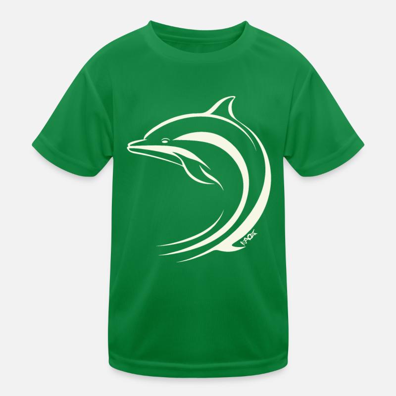 Minimal Delfin Kinder Funktions-T-Shirt