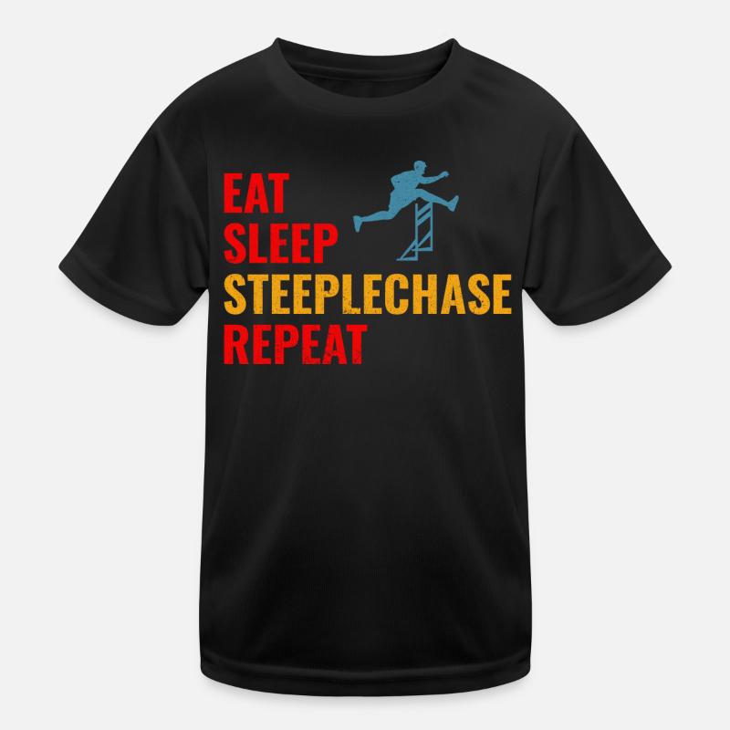 Hindernislauf Hindernislauf Leichtathletik Kinder Funktions-T-Shirt