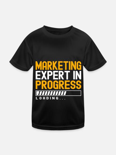 Marketing Manager Expert - Kids Functional T-Shirt - black - Front