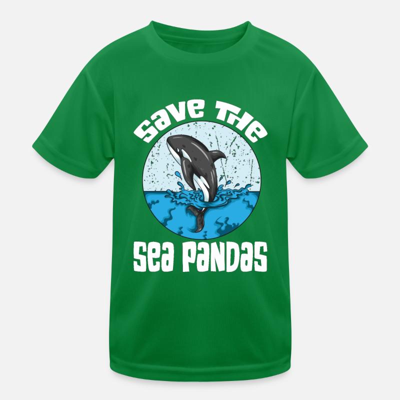 Orca Wale Blauwal Buckelwal Walschutz Schützer Kinder Funktions-T-Shirt