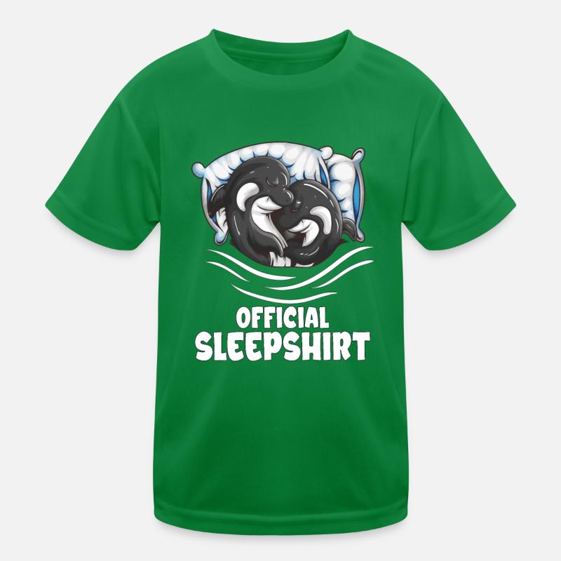 Orca Whale Orca cuddles 2 cute orcas cuddle sleep Kids Functional T-Shirt