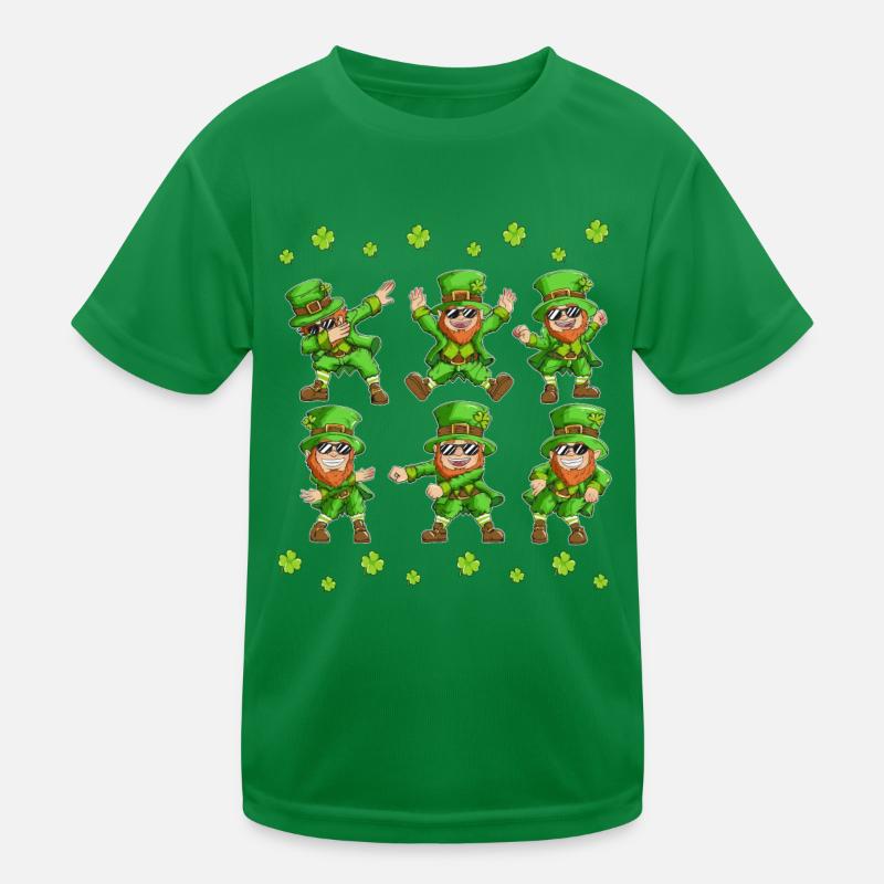 Dabbing Dancing Leprechaun Irlande Fête de la Saint-Patrick T-shirt sport Enfant