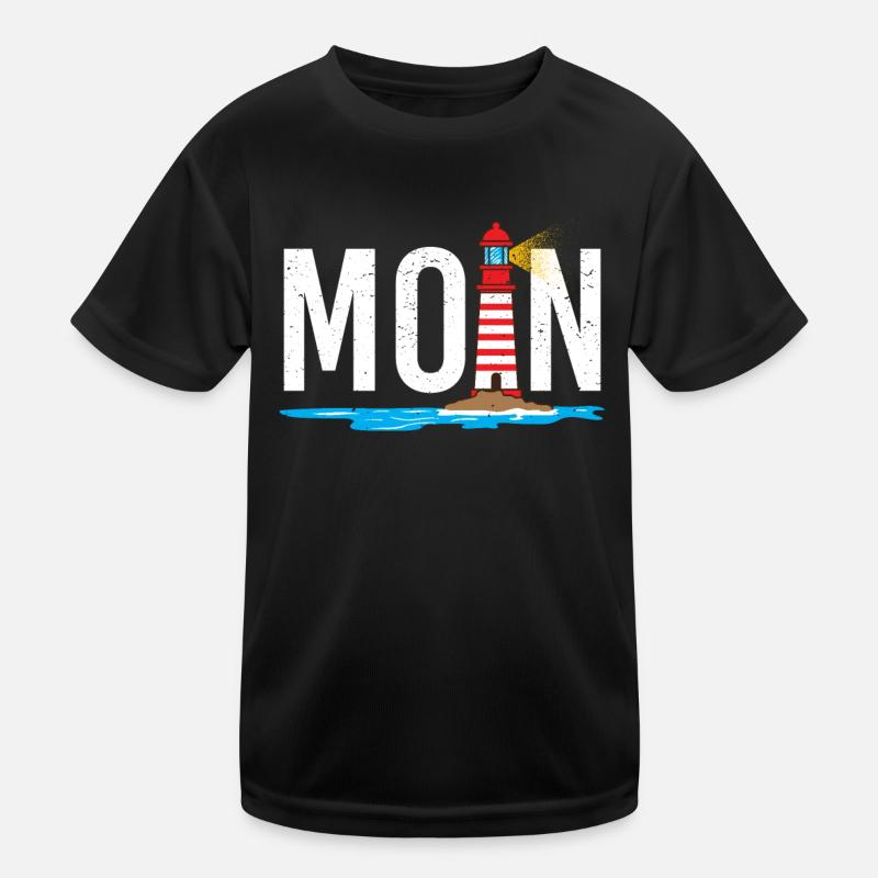 Low German word beach Baltic Sea saying North Sea Kids Functional T-Shirt
