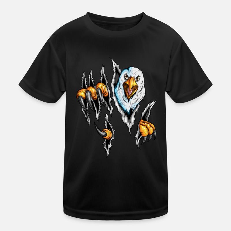 Scratch Eagle Claws Bird of Prey Design Eagle Eye Kids Functional T-Shirt