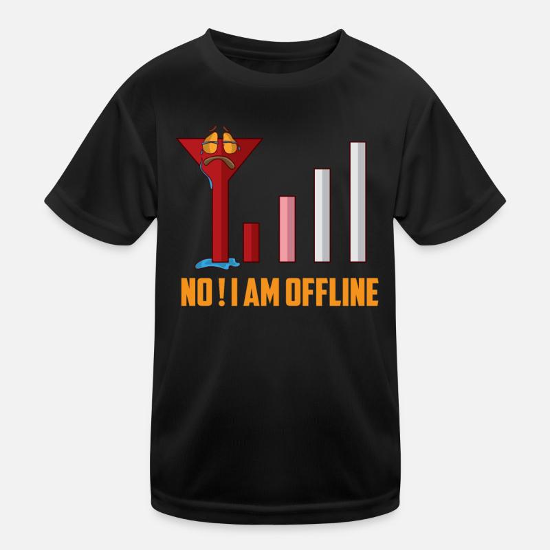 I am offline battery empty no internet reception Kids Functional T-Shirt