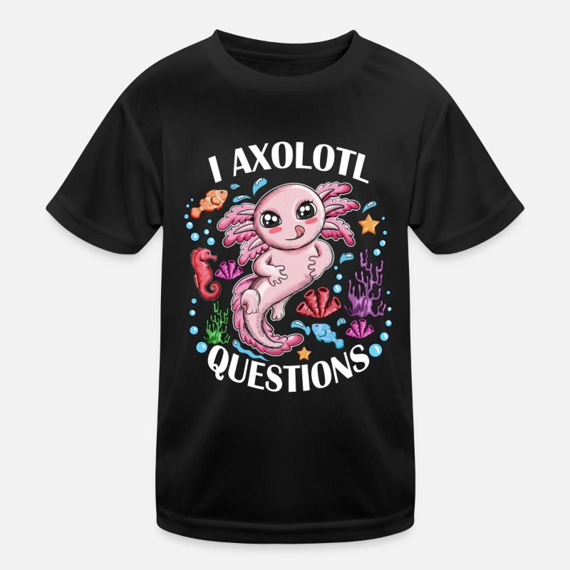 Ich bin Axolotl noch Fragen Süßer Schwimmer Molch Kinder Funktions-T-Shirt