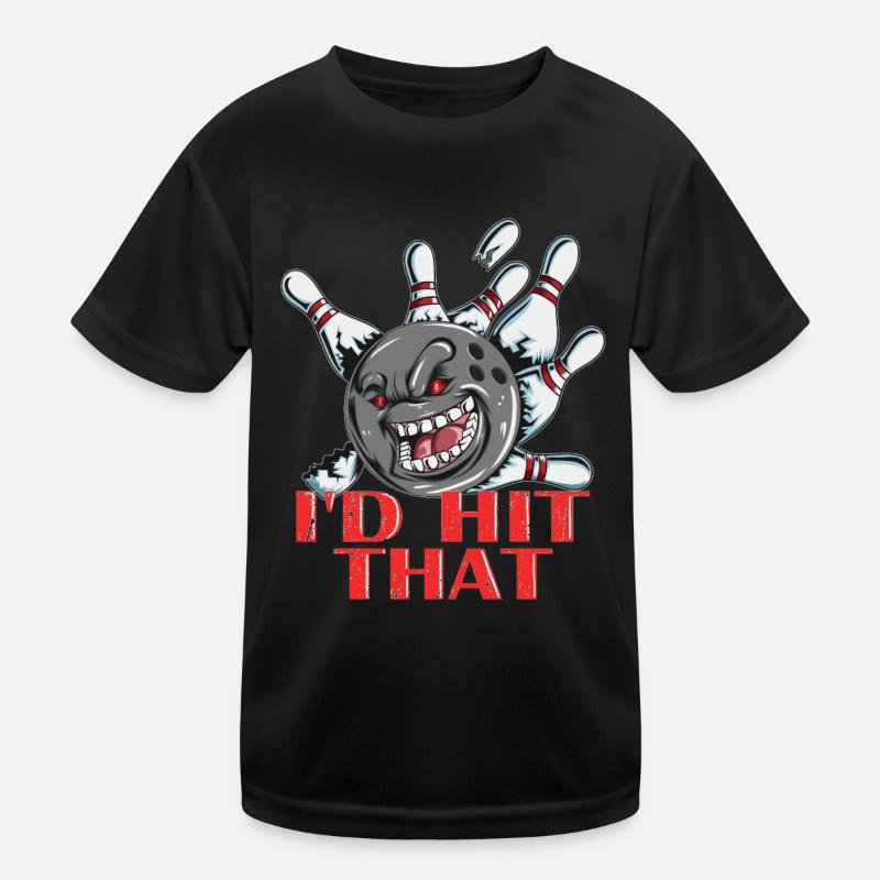 Bowling saying that I would hit bowling ball Kids Functional T-Shirt