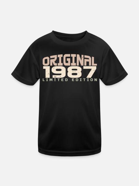 Millésime 1987 Édition Limitée 1987 Anniversaire - T-shirt sport Enfant - noir - Devant