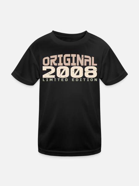 Vintage 2008 Limited Edition 2008 Birthday - Kids Functional T-Shirt - black - Front