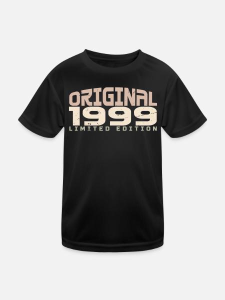Jahrgang 1999 limitierte Auflage 1999 Geburtstag - Kinder Funktions-T-Shirt - Schwarz - Vorne