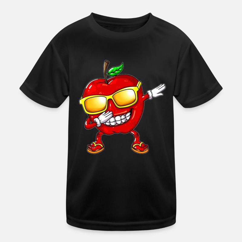 Apple Dabbing Apple Tree Dab Spring Apple Outfit Kids Functional T-Shirt