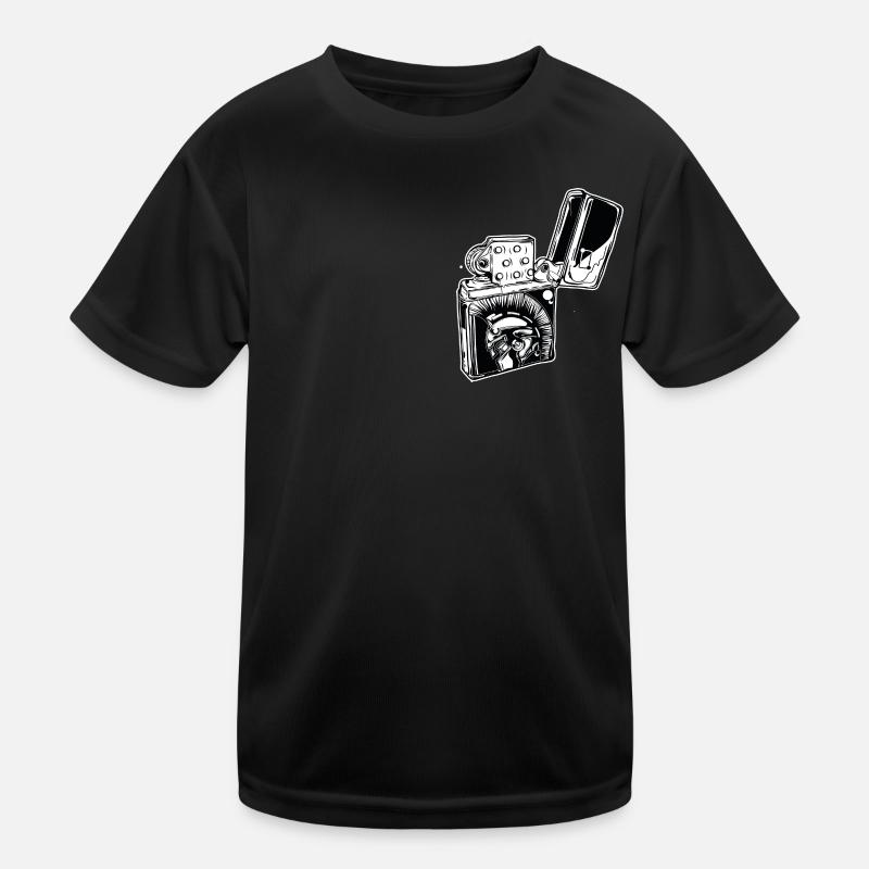 SHARP // Trojan // Lighter - Kids Functional T-Shirt - black