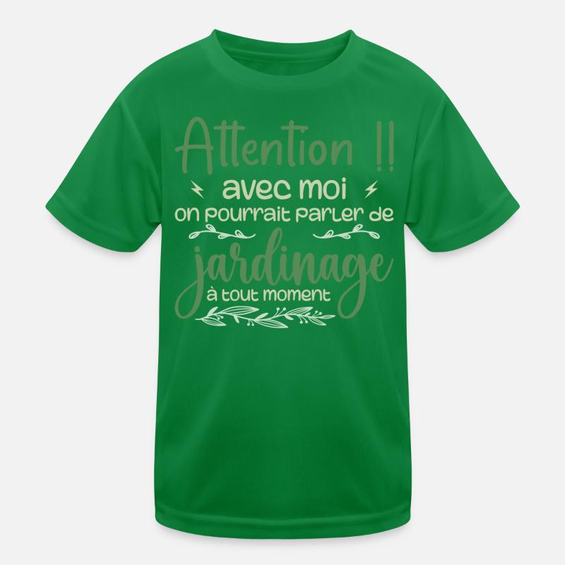 Sprechen Sie jederzeit über Gartenarbeit - Gärtnergeschenk Kinder Funktions-T-Shirt